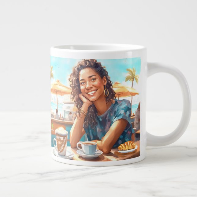 Caneca De Café Grande Menina com pausa para café (Direita)