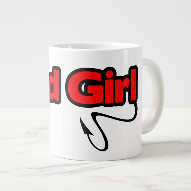 Caneca De Café Grande Menina Má (Frente Esquerda)