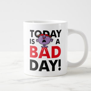 Caneca De Café Grande Menina travessa  Hoje é um dia ruim