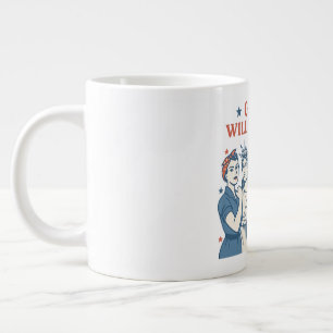 Caneca De Café Grande Meninas Serão Meninas No Dia 4 De Julho