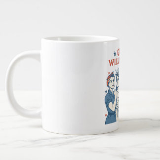 Caneca De Café Grande Meninas Serão Meninas No Dia 4 De Julho