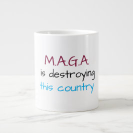 Caneca De Café Grande Mensagem anti-MAGA