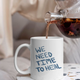 Caneca De Café Grande Mensagem de cura semi-escura em letra manual