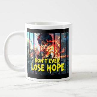 Caneca De Café Grande Mensagem poderosa de esperança - Menino por trás d