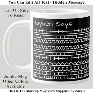 Caneca De Café Grande Merde, Essa Merda-Mensagem Oculta 144WB Humor de E