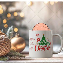 Caneca De Café Grande Merry Christmas Mug with Romantic Quote