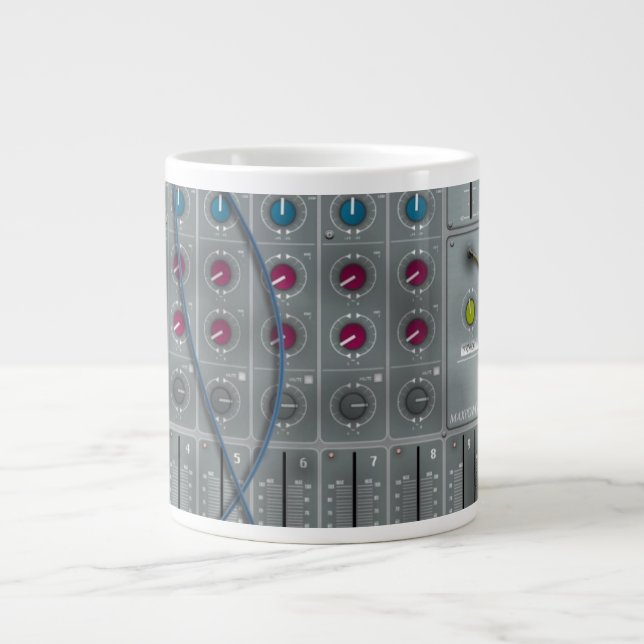 Caneca De Café Grande Mesa de Mistura de Música (Frente)