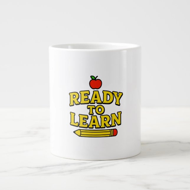 Caneca De Café Grande Mesa de Professor & Aluno (Frente)