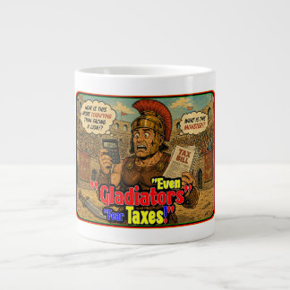 Caneca De Café Grande Mesmo Gladiadores Temem Impostos Camisa Divertida