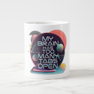 Caneca De Café Grande Meu Cérebro Tem Demasiadas Guias Abertas