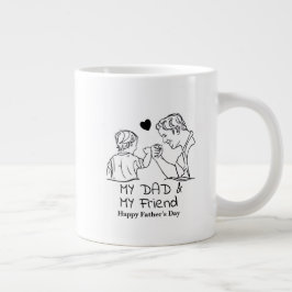 Caneca De Café Grande Meu Pai e meu amigo Eu Dia de os pais Feliz