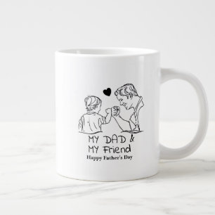 Caneca De Café Grande Meu Pai e meu amigo Eu Dia de os pais Feliz