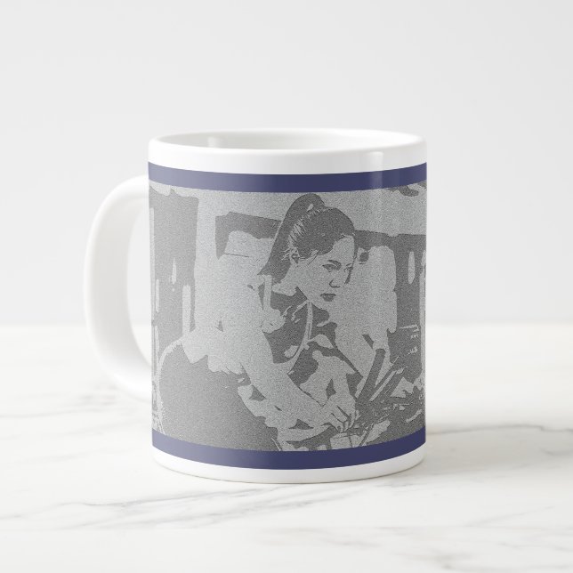 Caneca De Café Grande Meu Treinador de Spinning Favorito (Frente Esquerda)