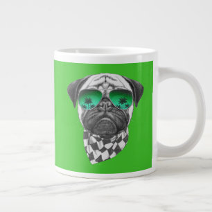 Caneca De Café Grande Miami Pug