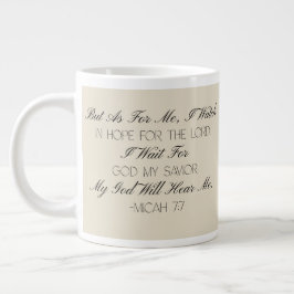 Caneca De Café Grande Micah 7:7 Hope Bible Verse Mug 