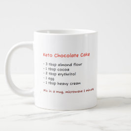 Caneca De Café Grande Micro-ondas (Keto Brownie Chocolate Cake Recipient