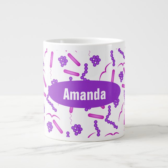 Caneca De Café Grande Microbiologia Personalizada (Frente)