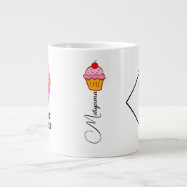 Caneca De Café Grande Microwave Safe 20oz Mug for Pink Cakes