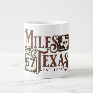 Caneca De Café Grande Miles Texas 20oz