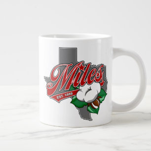 Caneca De Café Grande "MILES, TEXAS - COTTON" 20oz - Gama gigante de caf