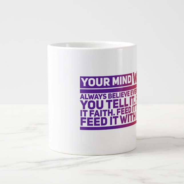 Caneca De Café Grande Mind Jumbo Mug (Frente)