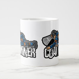 CANECA DE CAFÉ GRANDE MINERADOR DE CARVÃO RASTEJANTE
