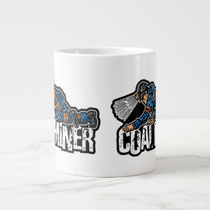 CANECA DE CAFÉ GRANDE MINERADOR DE CARVÃO RASTEJANTE