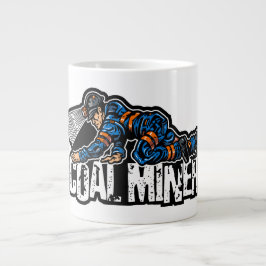 CANECA DE CAFÉ GRANDE MINERADOR DE CARVÃO RASTEJANTE