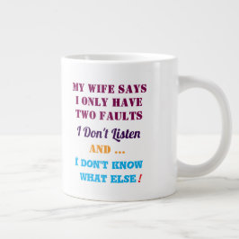 Caneca De Café Grande Minha Esposa e Meus Erros