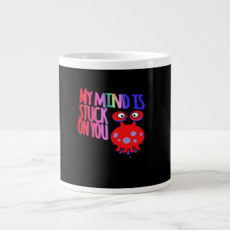 Caneca De Café Grande Minha Mente Está Presa Em Você Projeto Minimalista