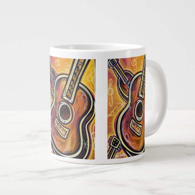 Caneca De Café Grande Minha Mug Ukulele Jumbo China (Frente Esquerda)