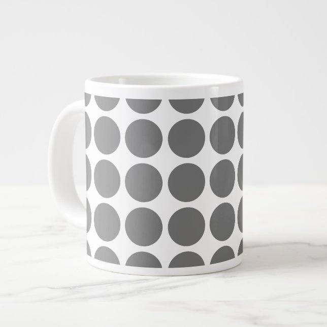 Caneca De Café Grande Mini Bolinhas Jumbo Mug (Frente Esquerda)