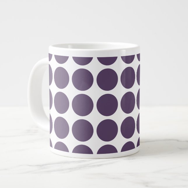 Caneca De Café Grande Mini Bolinhas Jumbo Mug (Frente Esquerda)