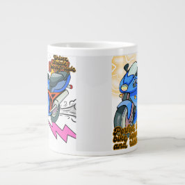 Caneca De Café Grande Minimal Bike Art Graphic 