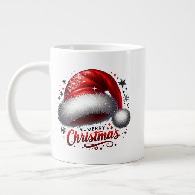 Caneca De Café Grande Minimal Christmas Mug | Line Art Tree | KaliraArts (Esquerda)