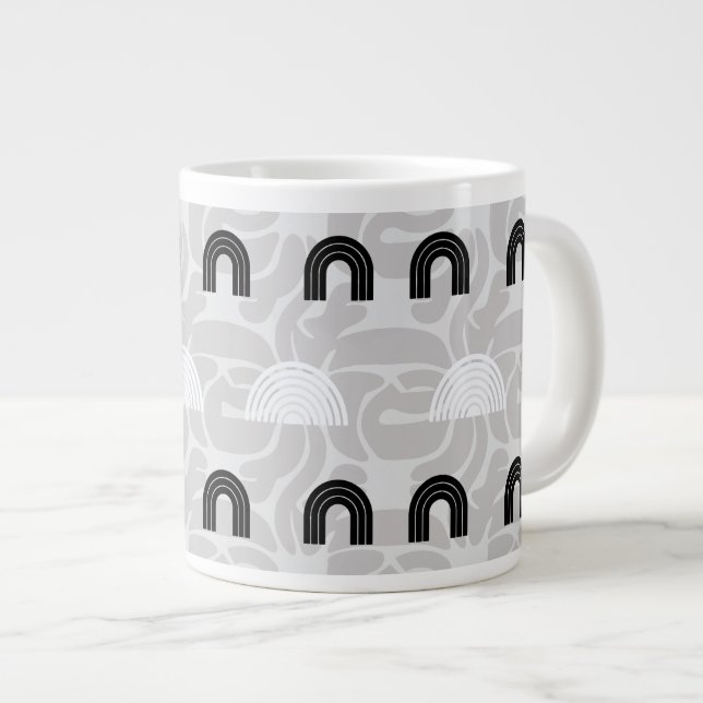 Caneca De Café Grande Minimalist Mixed Boho Arches (Frente Esquerda)