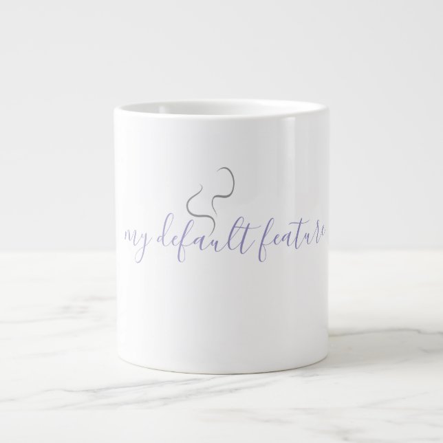 Caneca De Café Grande Minimalistic Coffee Mug Design (Frente)
