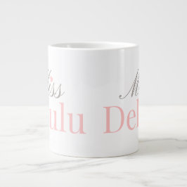 Caneca De Café Grande Miss Delulu, Presente Engraçado com Estética Rosa