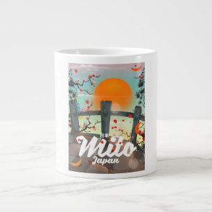 Caneca De Café Grande Mito Japan viagens vintage poster art.