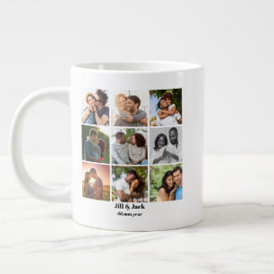 Caneca De Café Grande Modelo de Colagem de Fotos 9 Personalizada para Ca