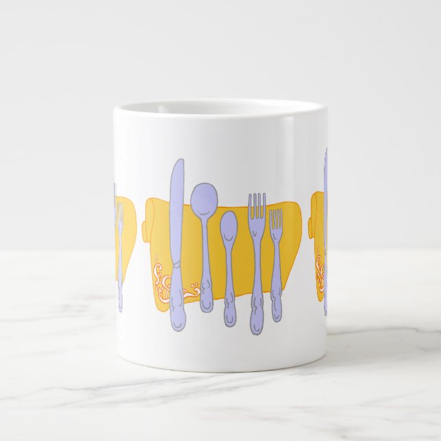 Caneca De Café Grande Modelo Design de Cozinhar para dinnerware (Frente)