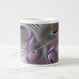 Caneca De Café Grande Modern Abstrato Shy Fantasy Figura Arte Fractal