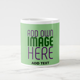 CANECA DE CAFÉ GRANDE MODERNO EDITABLE MINT GREEN IMAGE MODELO
