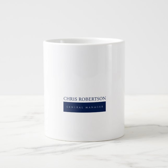 Caneca De Café Grande Moderno Minimalista Simples (Frente)