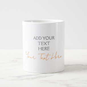 Caneca De Café Grande Moderno Minimalista Simples Personalizado Adiciona