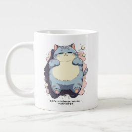 Caneca De Café Grande Modo de Mínimo Existir Ativado – Humor Relatável
