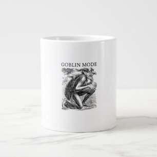 Caneca De Café Grande Modo Duende Goblincore Estética Vintage Engraçado 