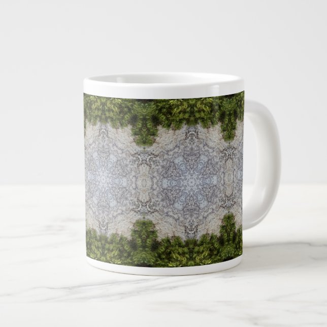Caneca De Café Grande Moisés Verdes e Arte da Terra (Frente Esquerda)