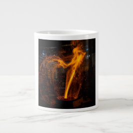 Caneca De Café Grande Molten Aluminum Casting Raw Industrial Texture