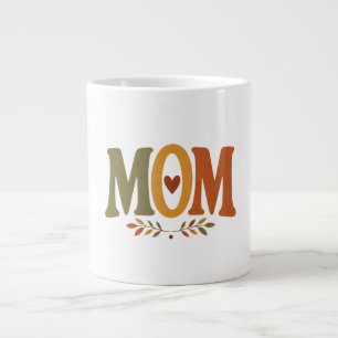 Caneca De Café Grande MOM Confortável Outono Mãe